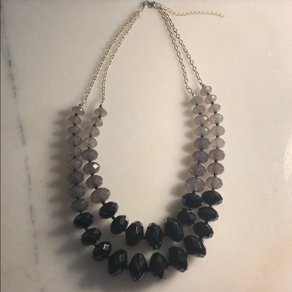 Purple statement necklace